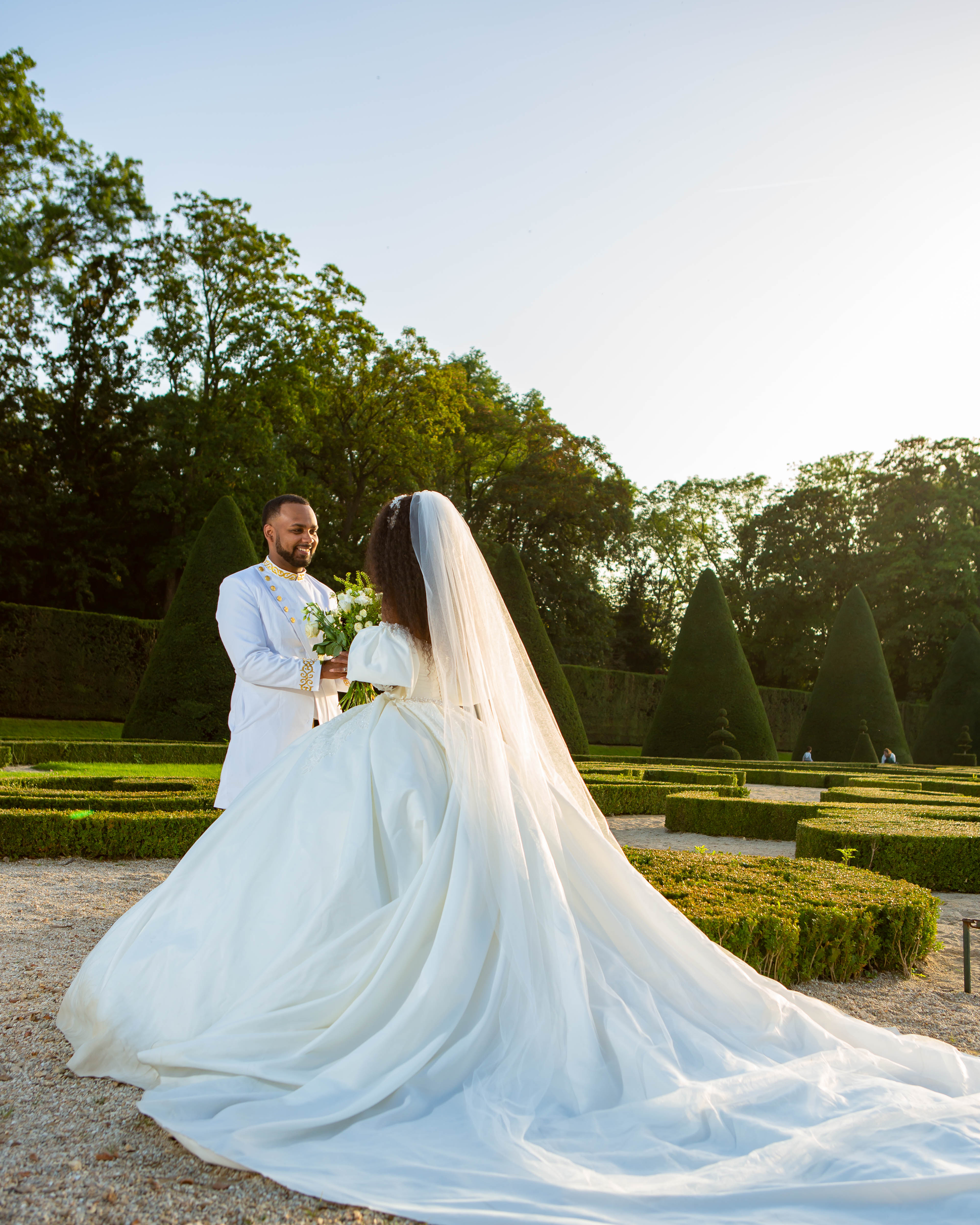 Photo de mariage au parc